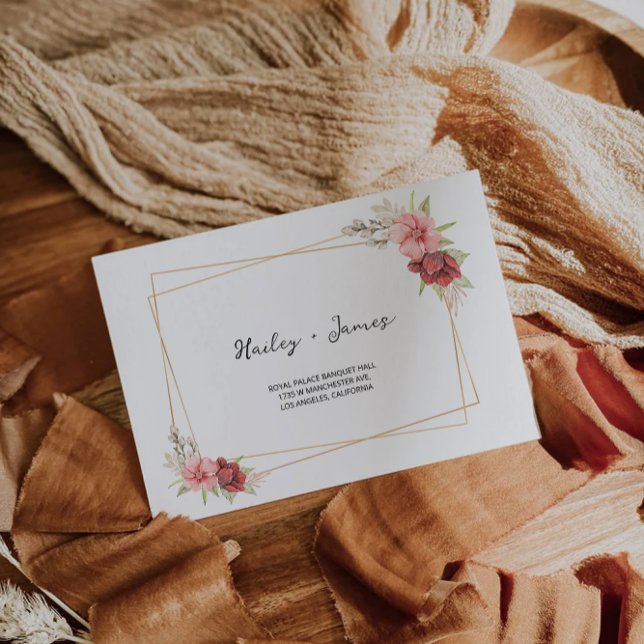 Ro Bröllop kuvert Adress mall (Rose Wedding Envelope Address Template)