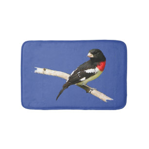 Ro-bröstad Grosbeak-fåglarmmatter Badrumsmatta