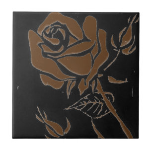 "Ro Brown" Kitchen Garden Ceramic Tile Kakelplatta
