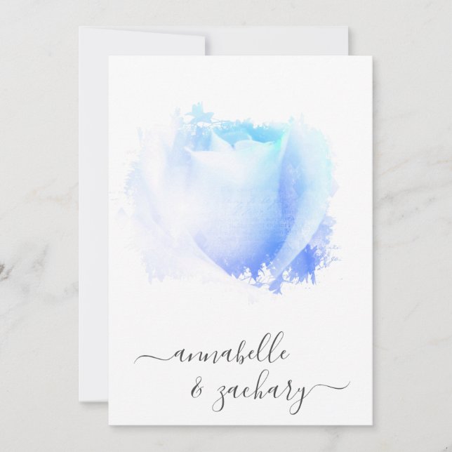 *~* Ro Bud + OSA - QR AR8 bröllopsinbjudan Inbjudningar (Framsida)