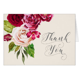 Ro Burgundy/Cream Bröllop Tack ID584 OBS Kort