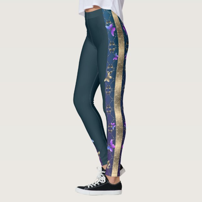 Ro & Butterflies Blue Leggings (Vänster)