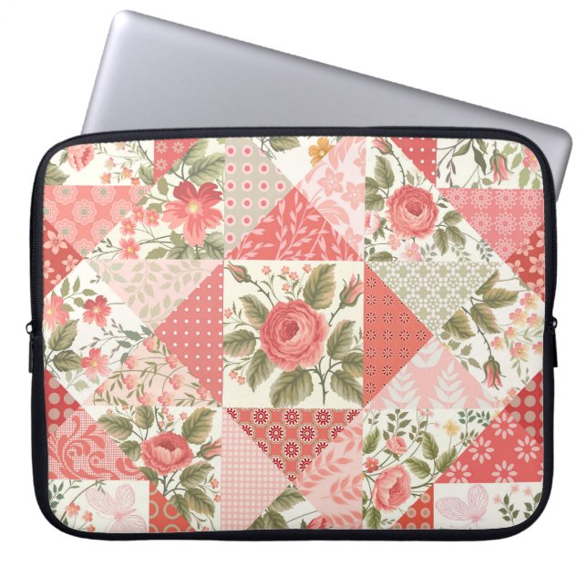 Ro Butterflies Seamless Patchwork Laptop Fodral (Framsidan)