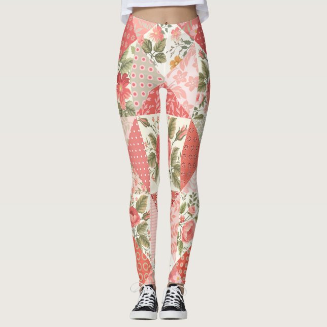 Ro Butterflies Seamless Patchwork Leggings (Framsida)