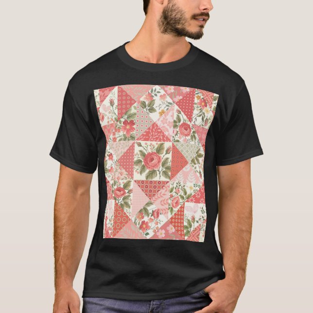 Ro Butterflies Seamless Patchwork T Shirt (Framsida)