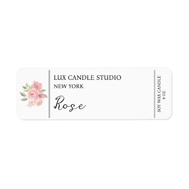 Ro Candle-etikett Returadress Etikett (Framsidan)