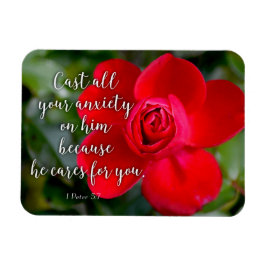 Ro Cast all din anxiety Christian Bible Verse Magnet