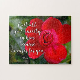 Ro Cast all din anxiety Christian Bible Verse Pussel