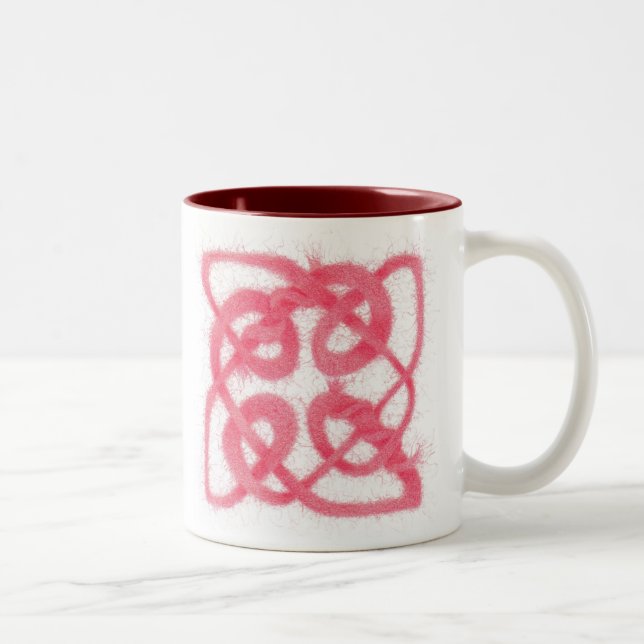 RO CELTIC KNOT Maroon Two Tone Mugg (Höger)