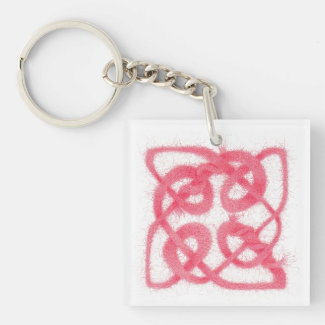 RO CELTIC KNOT Square Acrylic Keychain (Framsidan)