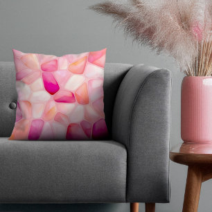 Ro Cherry Blommar och Peach Watercolor Kudde