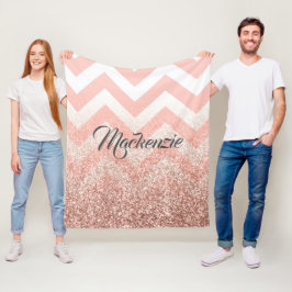Ro Chevrons och Glitter Fleecefilt