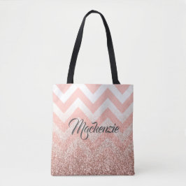 Ro Chevrons och Glitter Tygkasse