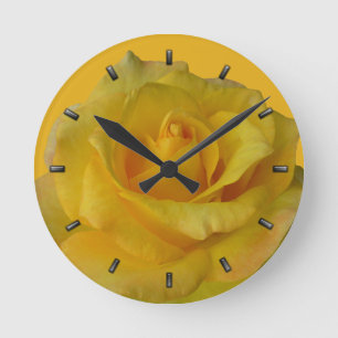 Ro Clock Gul ros Flower Wall Clock Ro Gift Rund Klocka