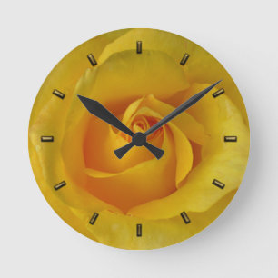 Ro Clock Gul ros Flower Wall Clock Ro Gift Rund Klocka