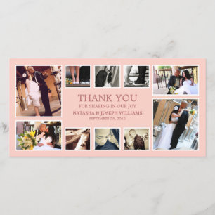 RO COLLAGE BRÖLLOP TAANK DIG CARD TACK KORT