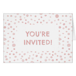 Ro Confetti Watercolor Dots Birthday Inbjudan OBS Kort
