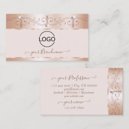 Ro Coral Ornate Gnistra Diamonds Lägg till Logotyp Visitkort