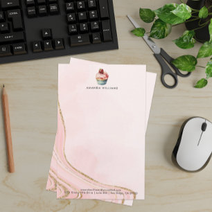 Ro Cuptårta Anpassningsbar Letterhead Brevpapper