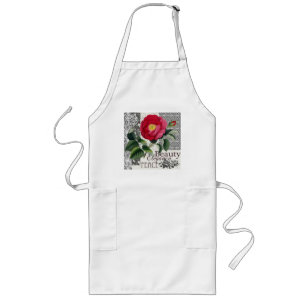 Ro Damask Söt Blommigt Antique Långt Förkläde