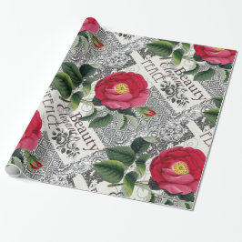 Ro Damask Söt Blommigt Antique Presentpapper