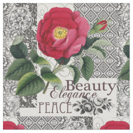 Ro Damask Söt Blommigt Antique Tyg