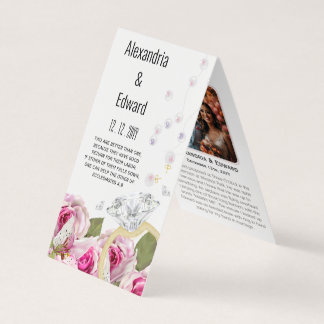 Ro Diamond Ring Förlovning Bröllop Foto Kort