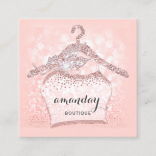 Ro Diamond Trasa Hanger Dress Boutique Square Fyrkantigt Visitkort