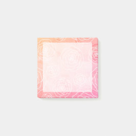 Ro drar upp konturernaa av post-it block