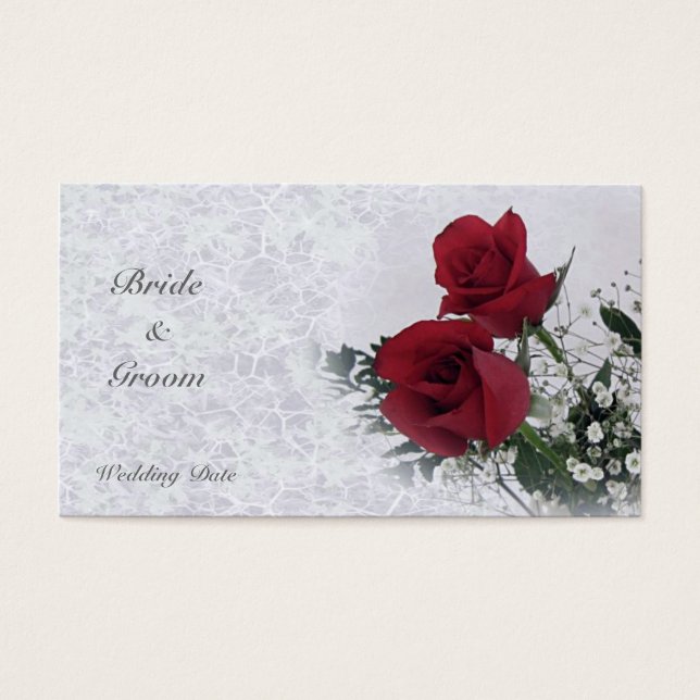 Ro Dream Tack Wedding Favor Märkre Visitkort (Framsidan)