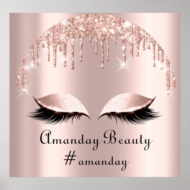 Ro  drivrutiner för Glitter Eyelash Makeup Hair Poster (Framsidan)