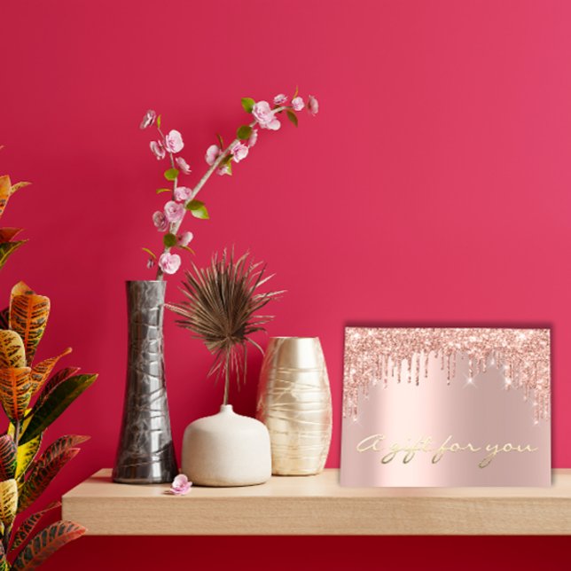 Ro-drivrutiner för presentkort Eyelash Makeup Hair Visitkort (Gift Certificate Rose Drips Eyelash Makeup Hair)