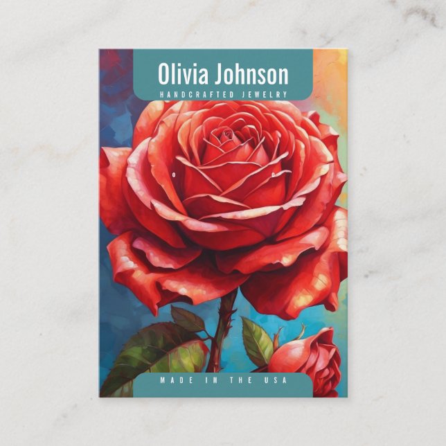 Ro Earrings Juvelry Visning Card Visitkort (Framsida)