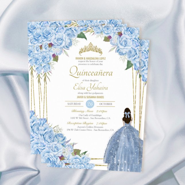 Ro Elegant Quinceanera Blommigt  Quince Inbjudningar (Skapare uppladdad)