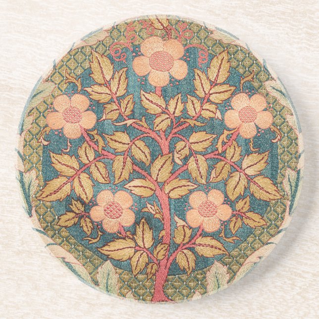 Ro Embroidery Design av William Morris Underlägg (Framsidan)