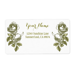 Ro Etching White Golden Anpassningsbar Shipping La Fraktsedel