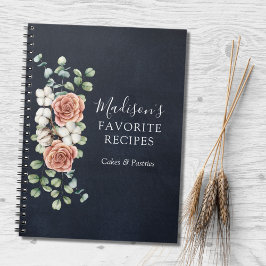 Ro Eucalyptus Blommigt Botanical Rustic Recipe Anteckningsbok