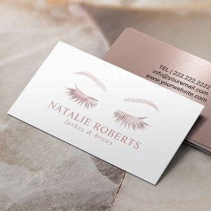 Ro Eyelash Beauty Salon Makeup Artist Visitkort
