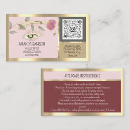 Ro Eyelash Microblade Qr-efterbehandlingsanvisning Visitkort