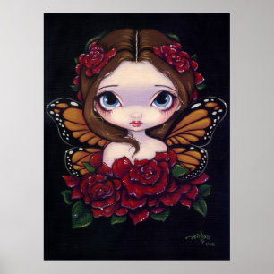 Ro Fairy ART PRINT stort öga fantasi Poster
