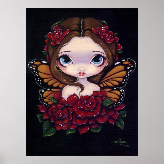 Ro Fairy ART PRINT stort öga fantasi Poster (Framsidan)