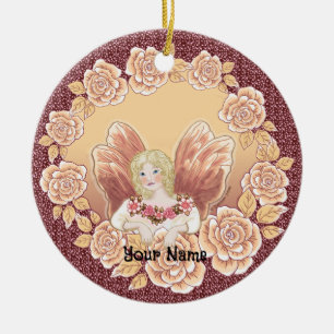 Ro Fairy Ring anpassningsbar Fairy ornamet Julgransprydnad Keramik