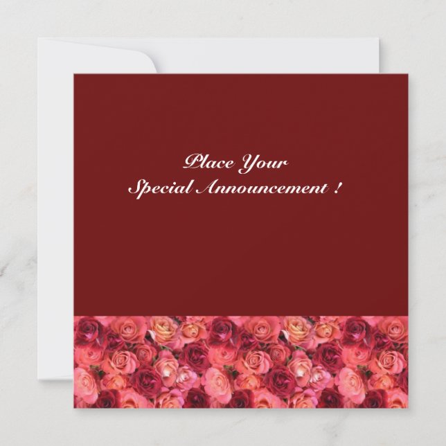 RO FÄLT MONOGRAM, röd rosa Meddelande (Framsida)