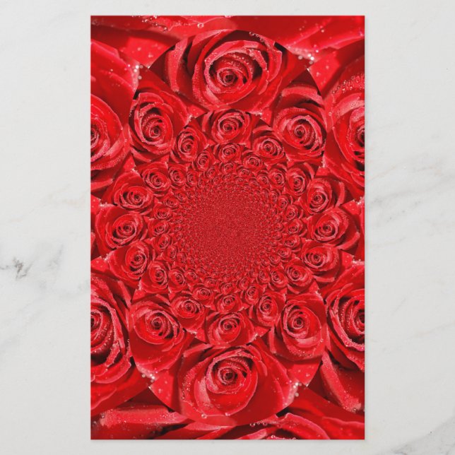 Ro-Färgaden: Blommigt Fantasy Brevpapper (Framsida)