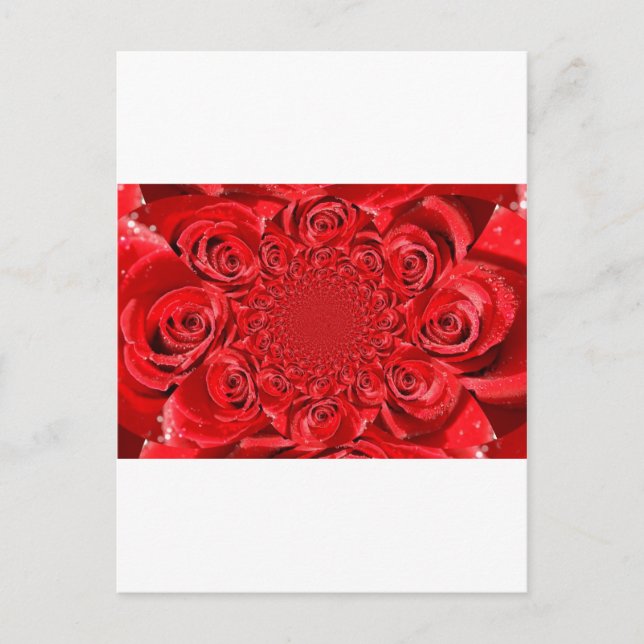 Ro-Färgaden: Blommigt Fantasy Helg Vykort (Framsida)