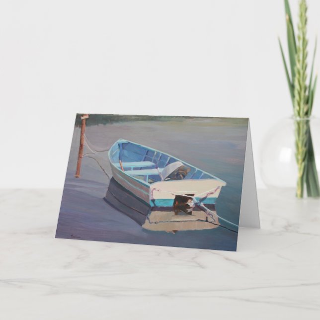 Ro fartyget som flyter i vatten kort (Framsida)