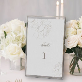 Ro Faux Embossed Ivory Forme Elegant bröllop Bordsnummer