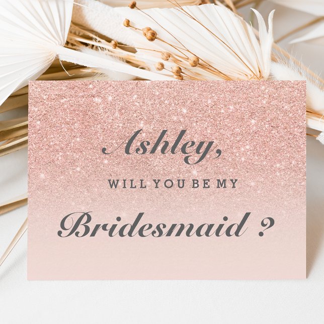 Ro faux glitter rosa om guld om min bridesmaid inbjudningar (Skapare uppladdad)