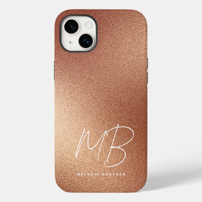 Ro Faux guldgruv - minimalistisk två monogram Namn (Baksida)