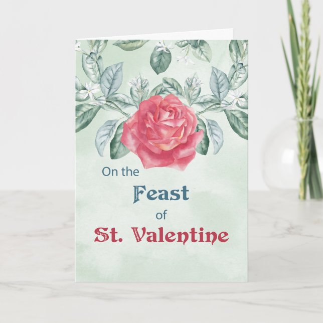 Ro Feast of St. Valentine Helgkort (Framsida)